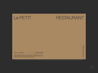 le petit restaurant - concept hero header design minimalism restaurant ui ux web