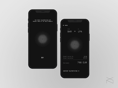 GO! - Teleportation App Concept app dark design digital ios ui ux