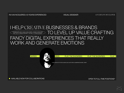 Xavi Nogueres - folio '22 black branding creative freelance interaction portfolio typography ui visual web