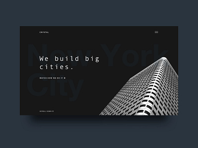 Crystal architecture clean design digital minimal ui ux web webdesign