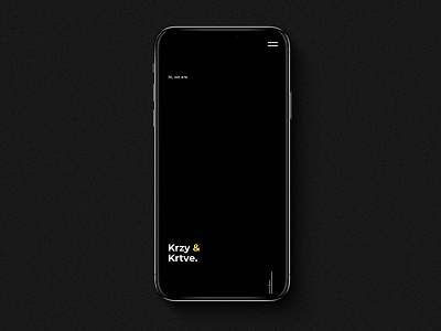 ✍🏼 Krzy & Krtve Creative Agency - UI Concept 4/5 agency animation creative design digital minimalism ui ux web webdesign