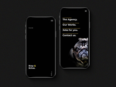 ✍🏼 Krzy & Krtve Creative Agency - UI Concept  3/5
