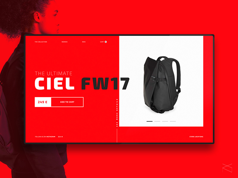 ๐ Bag ecommerce - web design concept ecommerce fashion animation creative minimalism clean webdesign ux ui