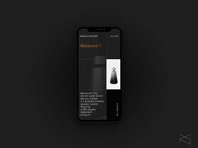Bang & Olufsen - concept product landing page audio clean concept creative design digital minimalism music ui ux web
