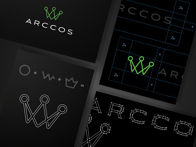 Arccos Branding app brand guide branding crown design study golf illustrator logo