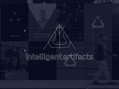 Intelligent Artifacts | Logo Grid ai geometry grid logo logo grid logodesign machine learning technology