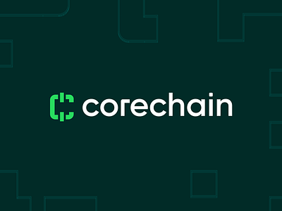 Corechain | Logo coin fintech green logo logo design saas technology