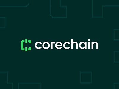 Corechain | Logo coin fintech green logo logo design saas technology