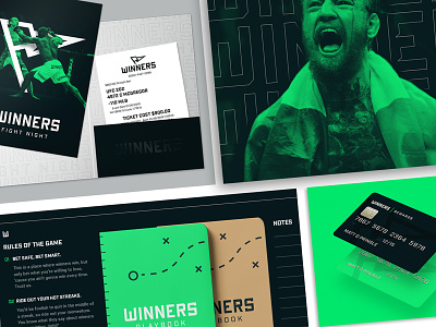 WINNERS | Brand Collateral brand identity branding digital green print sports sports betting