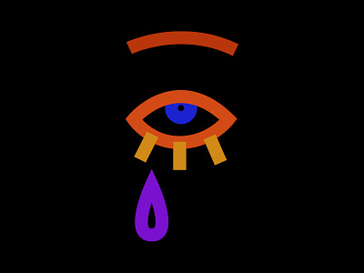 Human tracts - Teary Eye bauhaus colourful design emotions eye geometric human indie minimal pictogram shapes tear