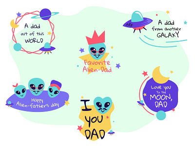 Fathers day labels badges for Freepik