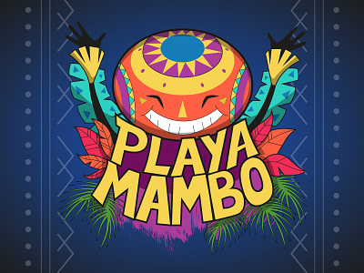 Logo Playa Mambo band branding character design illustration illustrator logo music typography vector