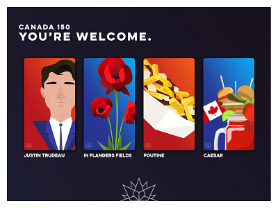 Canada 150: You're Welcome. art canada candian creative design digital art graphic design illustration mobile