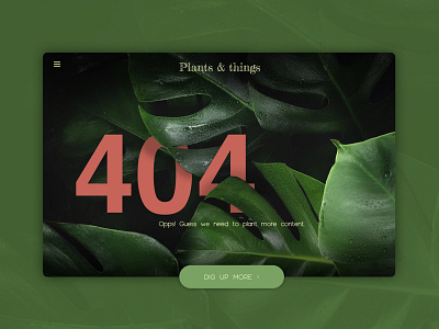 DailyUI 008 - 404 Error