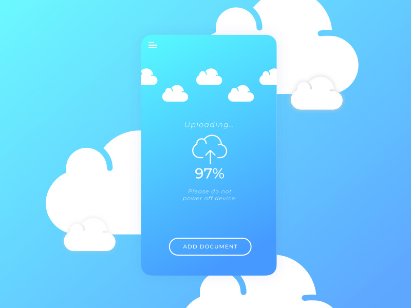DailyUI 031 - Upload creative design graphic design uiux ux design ui design ux ui mobile app cloud clouds upload file uploads uploading upload dailyui 031 dailyuichallenge dailyui 031