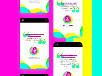 DailyUI 039 - Testimonials 039 app dailyui dailyui 039 dailyui challenge design graphic design hilary duff interface mobile quotation quote quotes testimonial testimonials ui ui design uiux ux ux design
