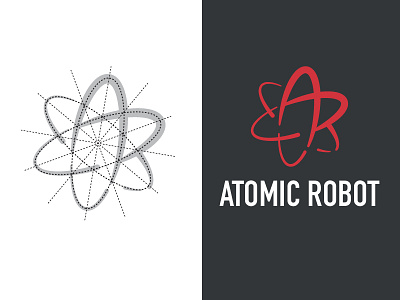 Atomic Robot Logo Concept ar atom atomic atomic robot branding grid identity logo robot