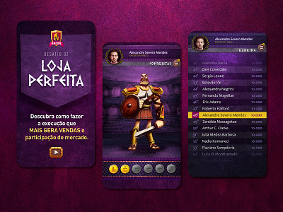 UI - Gamified training app - Unilever appdesign concept design gamification gladiator hero medieval mobile ui unilever