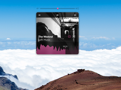 Music Player button design flat music player radio theweeknd ui widget