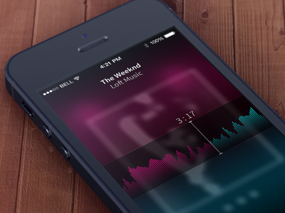 Music App app dark design ios7 iphone music music player retina ui ux