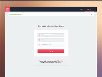 Sign Up to Admin Console admin app creative design ecommerce flat interface minimal ui ux