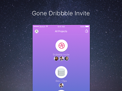 Gone Invites you to Dribbble app dribbble dribbble invite invite ios