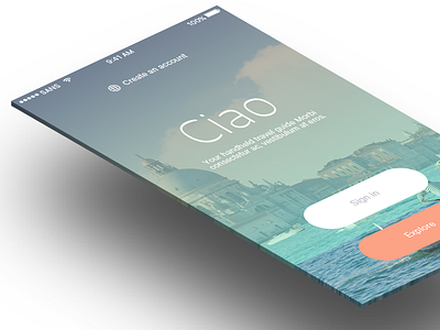 Ciao Login / Create an Account Page clean design minimal ui ui kit ux