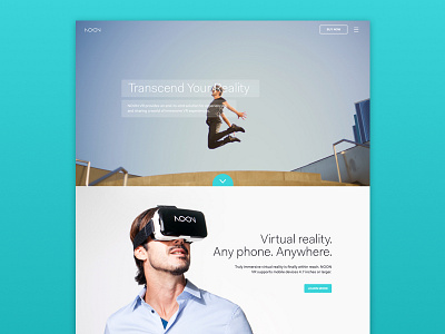 NOON VR Website Redesign clean creative design ui virtual reality visual website