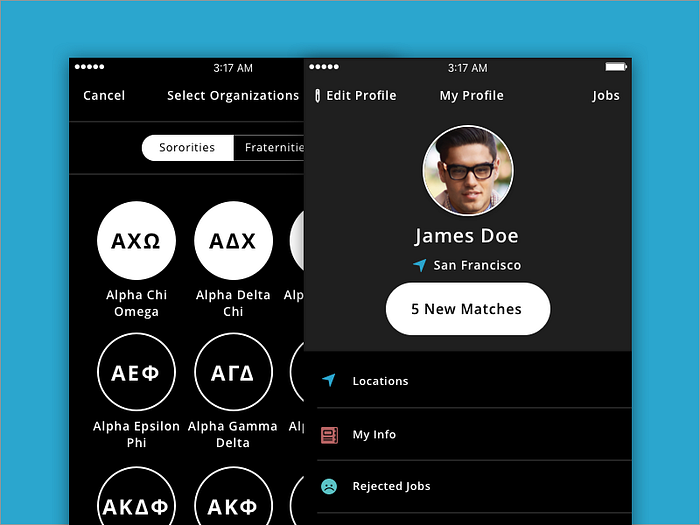 Managing your Profile (Dark UI) by Will Taylor for Mediasans on Dribbble
