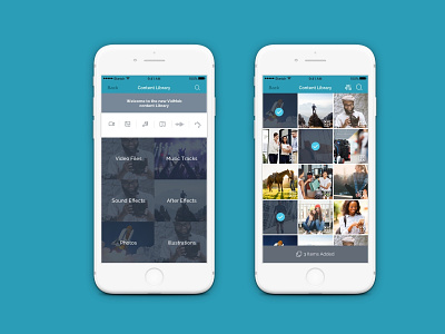 VidMob - Mobile Content Library And Checkout Part 1 app design ios mobile ui ux video visual