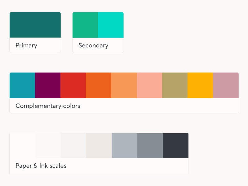 Color palette by Alexandre for Evaneos on Dribbble