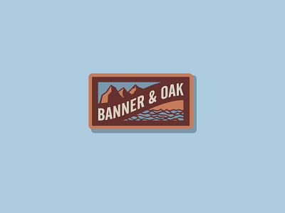 Banner & Oak Bankside Patch adventure badge banner and oak illustration lifestyle mountains ocean outdoors patch