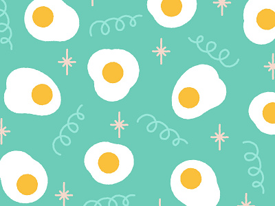 Eggy Pattern breakfast cute eggs food pattern pattern design surface design