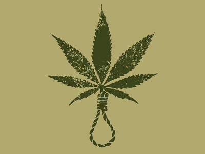 Noose WIP dispensary illustration logo marijuana noose pot texture wip
