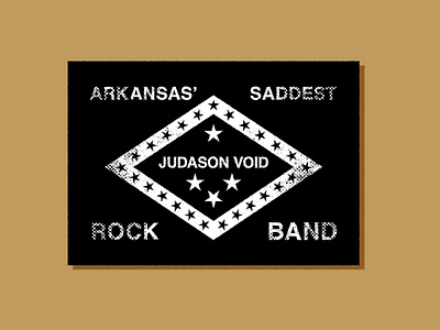 Judason Void arkansas band flag grunge illustration local music vintage