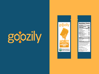 Goozily branding caffeinated caffeine energy goo goozily graphic honey label logo nutrition organic packaging pouch product supplement