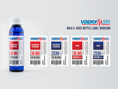 VaperMate Label Redesign brand branding cohesion design e cig e cigarette e juice e liquid graphic label labeling packaging product vape vapermate vapor