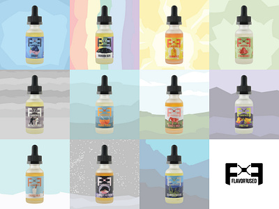 FlavorFused E-Juice branding deisgn design e juice e liquid flavor fused graphic label labeling logo package packaging product vape vapermate vapor