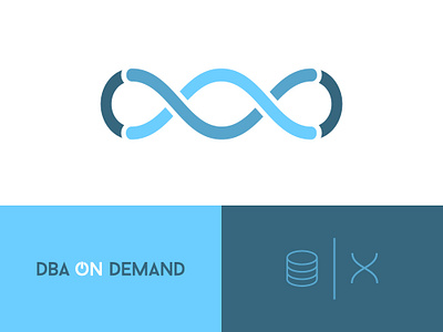 DBA On Demand adobe brand branding company corporate database dba demand dna illustrator logo on startup