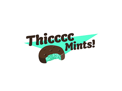 Thicccc Mints! design fun green illustrator logo mint mints retro thicc thiccc thicccc thick