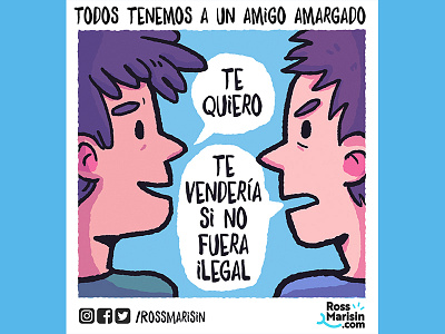 Amigo amargado cartoon comic friendship illustration life people webcomic
