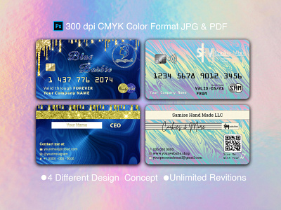Holographic luxury business card design
