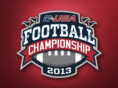 C-USA Football Championship Logo 2013 athletics branding c usa championship college conference conference usa football identity logo