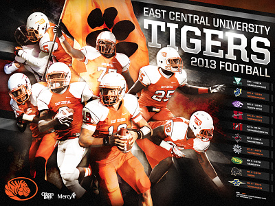 2013 East Central Football Poster 2013 athletic poster athletics college east central university ecu football poster schedule poster