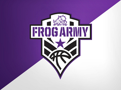 TCU Frog Army athletics basketball branding college identity logo tcu university