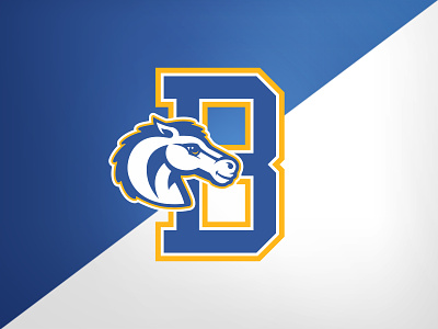 Highland Park (TX) Bradfied Elem. Broncos athletics branding broncos elementary school hp identity logo