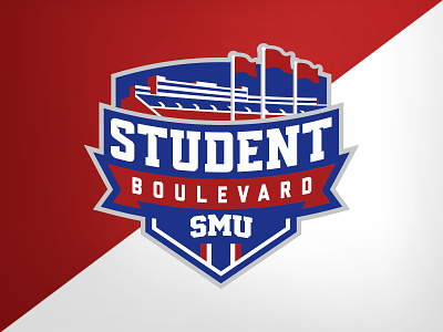 SMU Boulevard athletics branding college football identity illustration logo smu stadium university