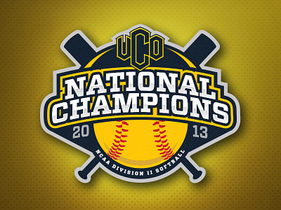 UCO Softball National Championship Logo 2013 athletics branding college identity logo national champions ncaa softball uco university