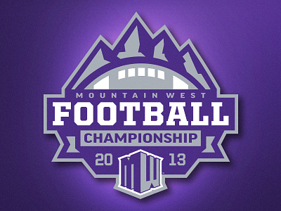 Mountain West Football Championship Logo 2013 athletics branding championship conference football identity logo mountain west