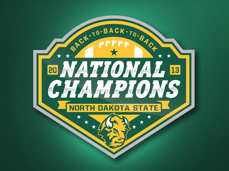 NDSU Football National Championship Logo by Dust Bowl Artistry on Dribbble